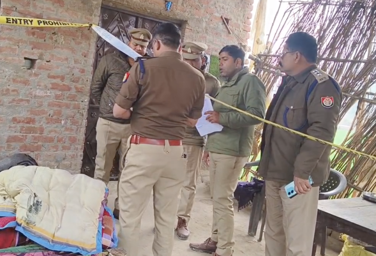 A middle-aged man sleeping outside his house was brutally murdered with a sharp weapon