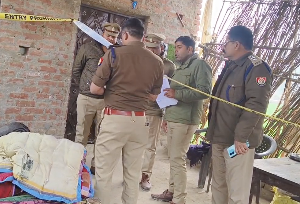 A middle-aged man sleeping outside his house was brutally murdered with a sharp weapon