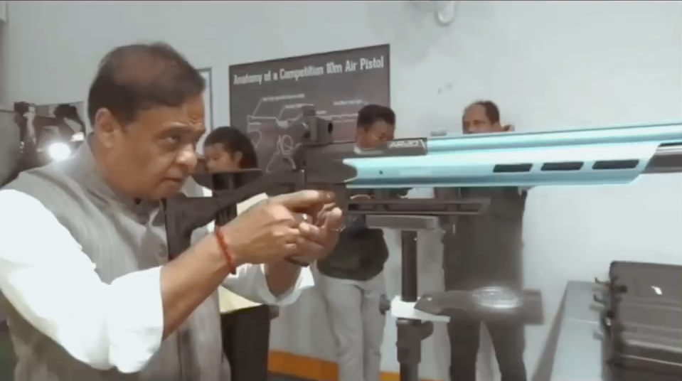 Viral video Chief Minister Himanta Biswa Sarma pointing a gun at a Muslim man