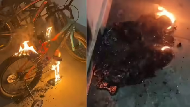 Mysterious Fire Incidents in Greater Noida Society: Shoes and Cycles Set Ablaze Outside Flats