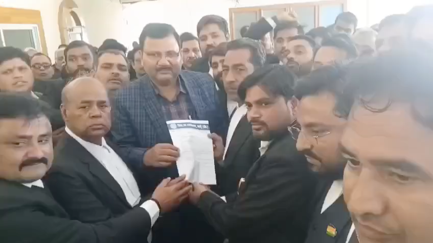 Protests in Badaun over the murder of an advocate in Rampur, demand for an Advocate Protection Act