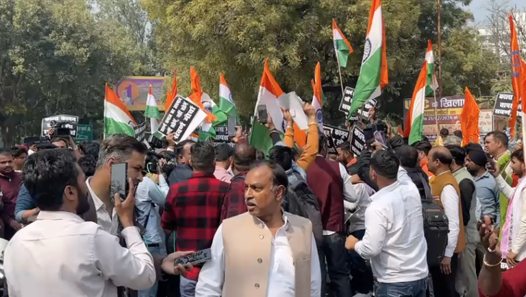 Protest Erupts in Lucknow Against UGC Regulations, Police Stop March Near Gandhi Statue