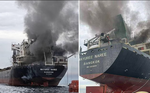 Cargo Ship Bound for India Attacked Near Strait of Hormuz, Thai Vessel Catches Fire