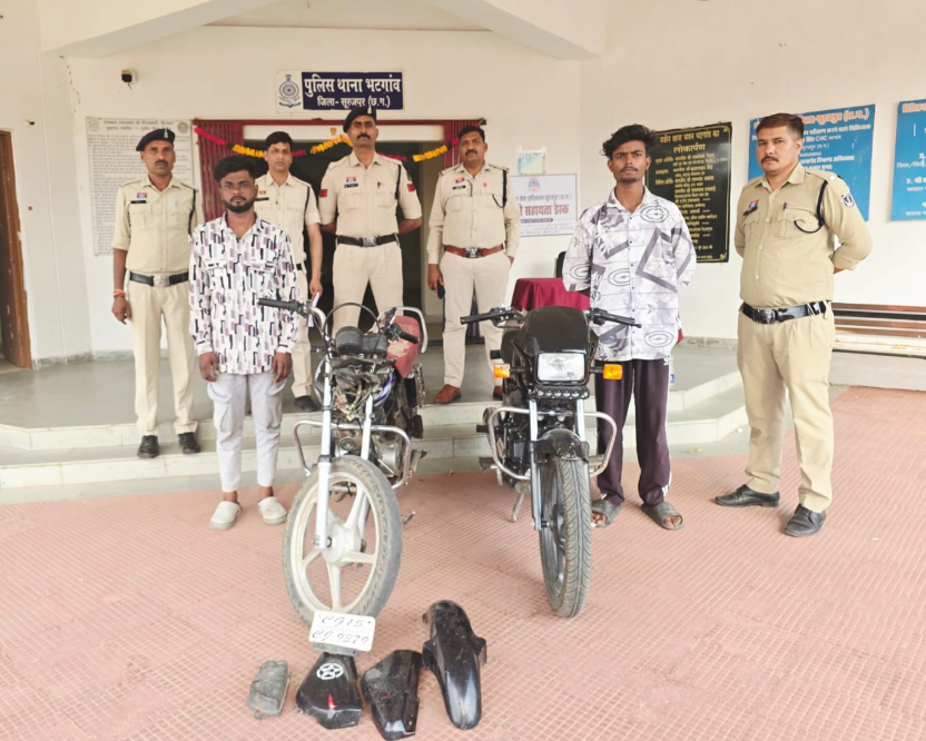 Bike Stolen from Outside Mobile Shop, Two Accused Arrested, Motorcycle Recovered from Bushes