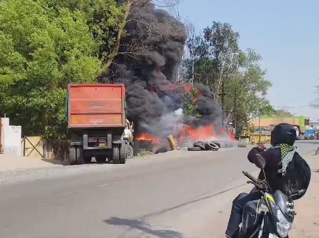 Massive Fire at Tire Warehouse