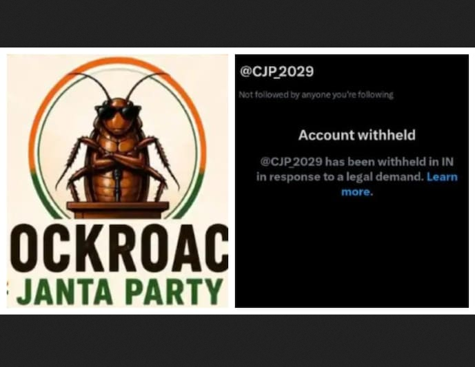 Cockroach Janta Party’s X Account Blocked In India