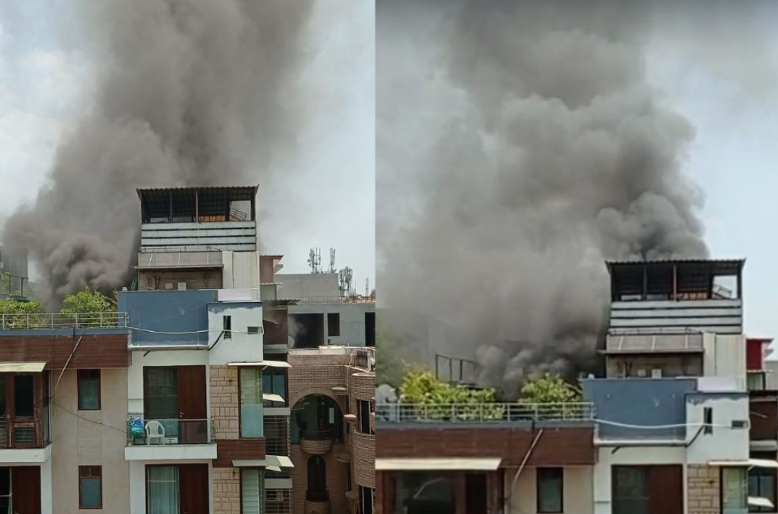 Fire Breaks Out In AC Unit Of GK-2 Building, All Residents Safe