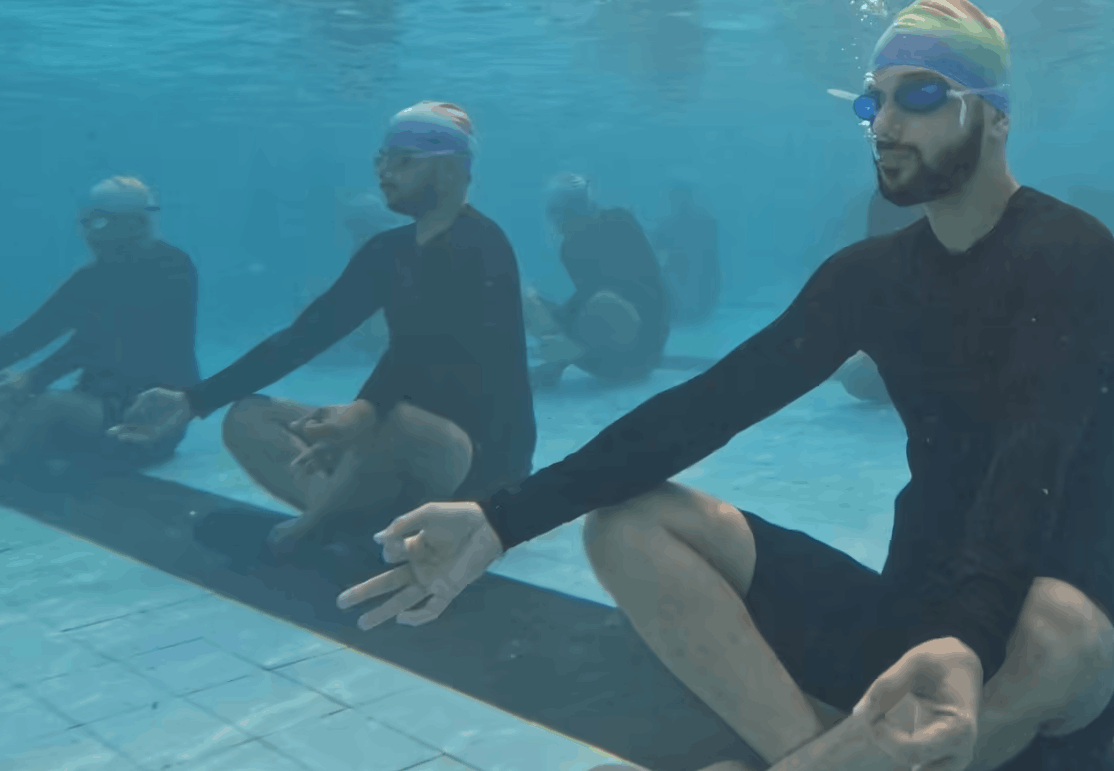 Indian Navy Marks Yoga Day with Unique Underwater Yoga Session at INS Satavahana