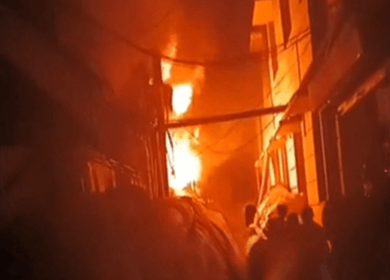 Massive Fire Engulfs Ludhiana Knitwear Factory, Losses Worth Crores Feared; 35 Fire Tenders Deployed