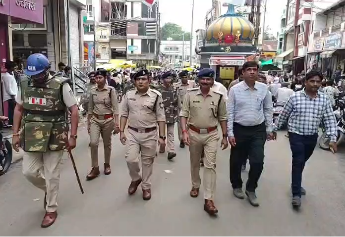 Massive Flag March Held In Barwani Ahead Of Muharram, Security Tightened Across City