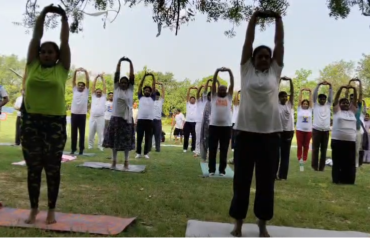 Over 200 People Participate In Mass Yoga Session On International Yoga Day In Agra