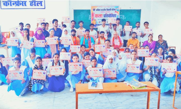 ABVP Organises Art Competition on National Students' Day, Winners Honoured