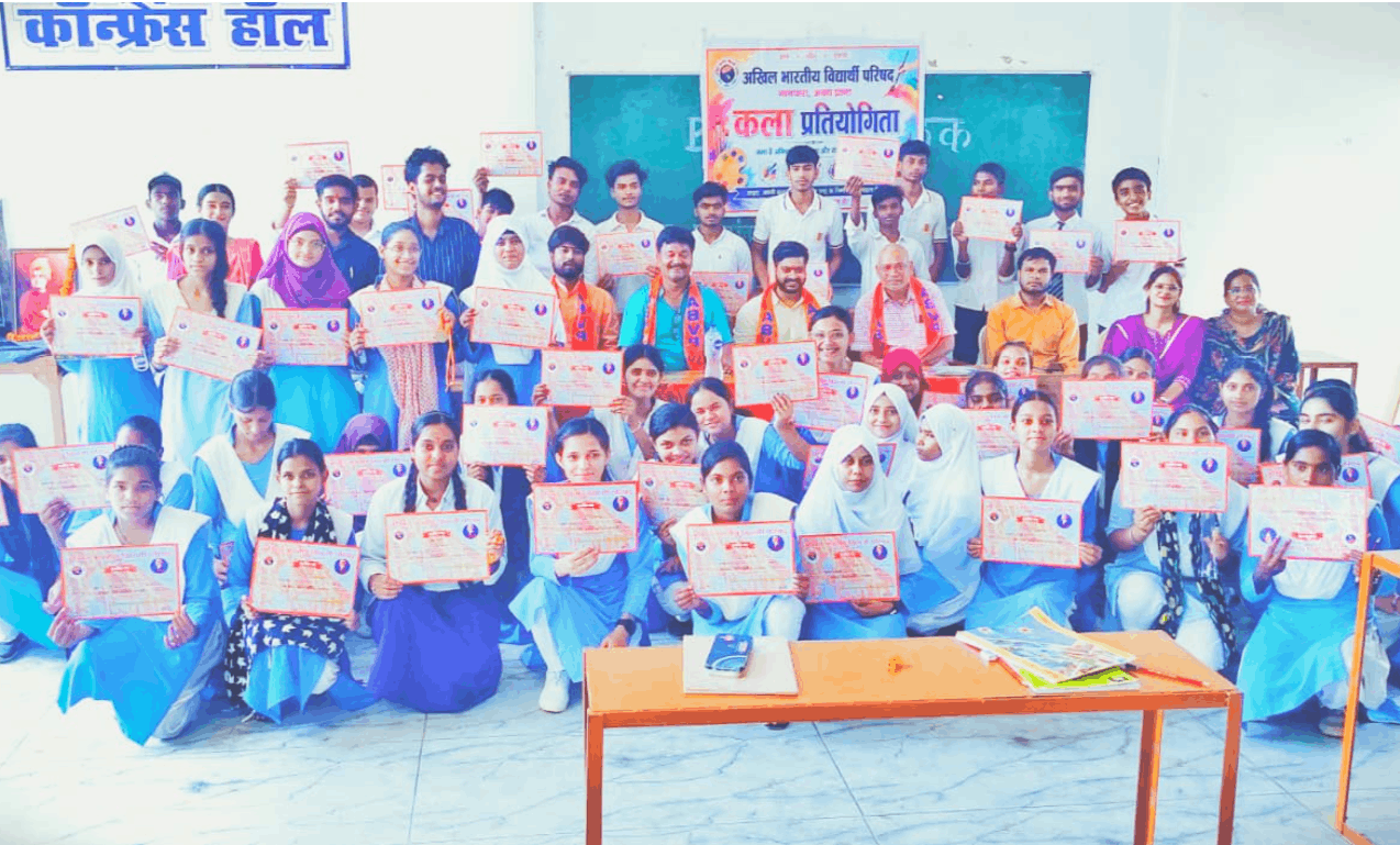 ABVP Organises Art Competition on National Students' Day, Winners Honoured