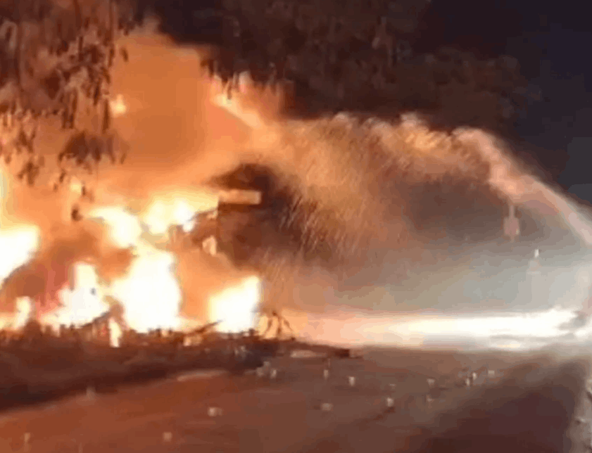 Three Killed as Diesel Tanker Catches Fire After Hitting Electric Pole in Azamgarh