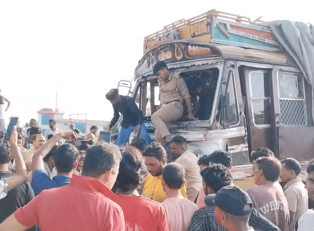 Etawah: Truck Rams Dumper on National Highway, Three Injured