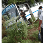 Mini Bus Veers into Ditch While Avoiding Dog in Bulandshahr, All Passengers Safe