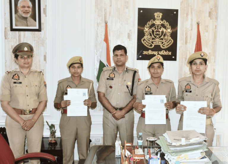 Etah Women Constables Secure Top-3 Ranks in Mission Shakti Online Examination